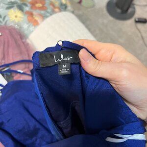 Lulu's Celebrations Pleated Chiffon Midi Dress